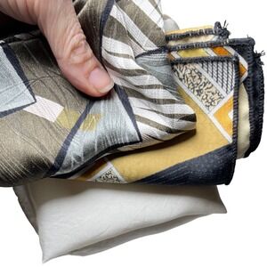 Geometric Abstract Print Silk Blend Pocket Square Set Unbranded OS 3pc